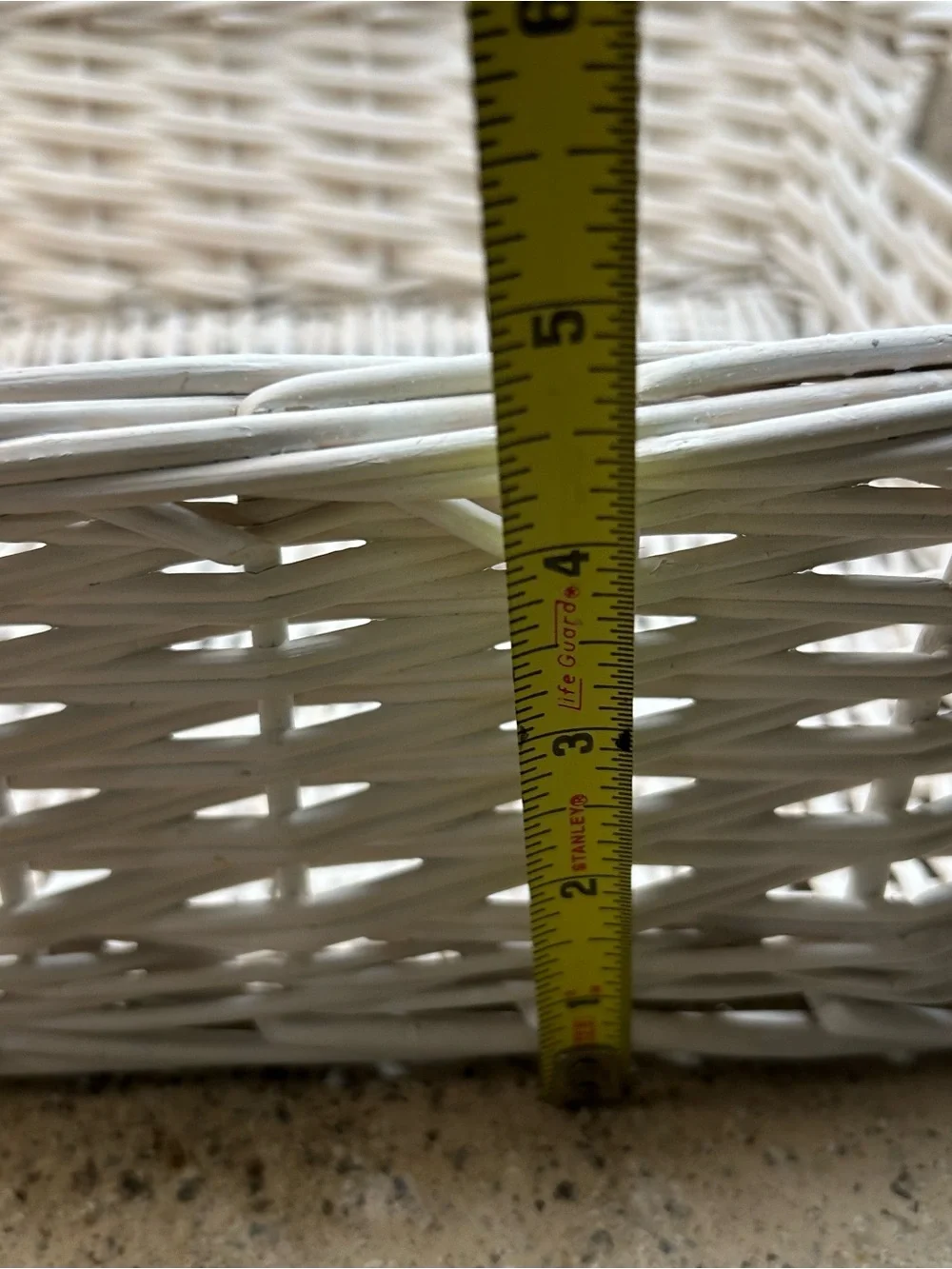 Set of Two White Wicker Storage Baskets - Versatile Home Accents Organizer